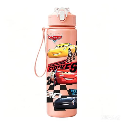 Cartoon Huntrix Water Bottle for Girls, 25oz Leak Proof with Straw Lid, Gifts for Girls (Cars) - color: Cars