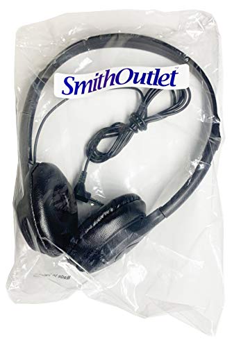 SmithOutlet Headphones Bulk 100-Pack | for Classroom School Students K-12 | On-Ear Wired | Compatible with Chromebook, Computer, Laptop | Black Color Part SG-313-100