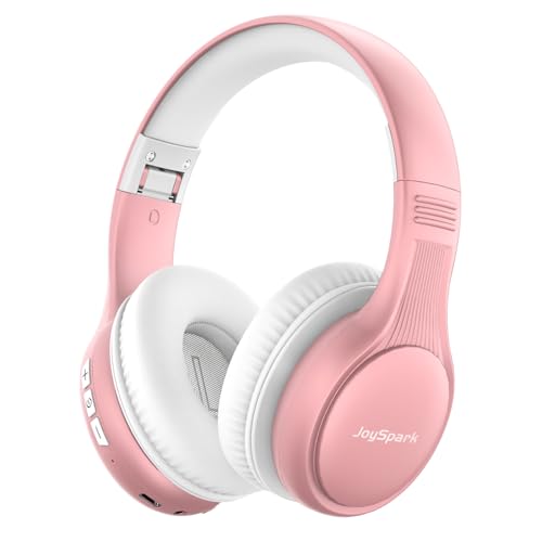JoySpark Kids Bluetooth Headphones, 60 Hours Playtime, Bluetooth 5.4 Kids Headphones Wireless, Type-C Fast Charging, 85/94dB Volume Limited, Foldable Toddler Wireless Headsets with Mic-Rose Gold - color: Rose Gold
