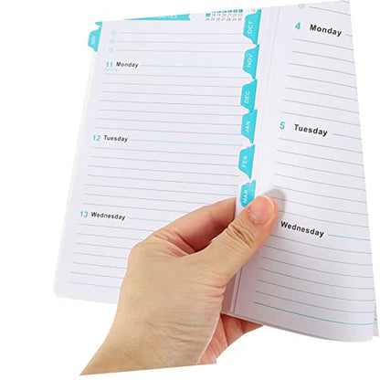 Portable Academic Planner Organizer Daily Agenda Notebook for Scheduling Note Taking Work Planning Weekly Calendar Memo Sections Stickers