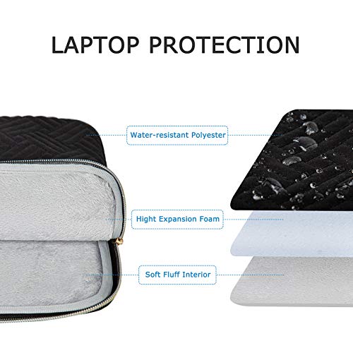 Laptop Sleeve,BAGSMART Laptop Cover Compatible with 13-13.3 inch Notebook,MacBook Air,MacBook Pro 14 Inch,Computer,Water Repellent Protective Case with Pocket,Black - color: Black, size: 13-13.3 Inch