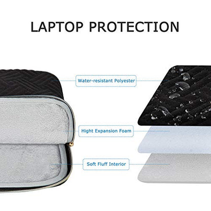 Laptop Sleeve,BAGSMART Laptop Cover Compatible with 13-13.3 inch Notebook,MacBook Air,MacBook Pro 14 Inch,Computer,Water Repellent Protective Case with Pocket,Black - color: Black, size: 13-13.3 Inch