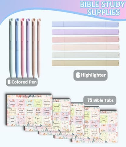 Bible Journaling Kit Study Kit, Bible Highlighter and Pens No Bleed - color: Set01