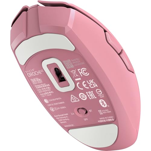 Razer Orochi V2 Wireless Gaming Mouse — Ultra Lightweight & Portable, Bluetooth & 2.4GHz Wireless Connectivity, 18K DPI, Up to 1100 Hr Battery Life, Compatible with PC & Mac — Quartz Pink - color: Quartz