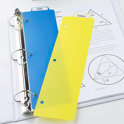 Lurrose Professional Binder Dividers with Writable Tabs 10Pcs Notebook Index Dividers for 3-Ring Binder Organization Daily Use File Organizer for School Office and Home