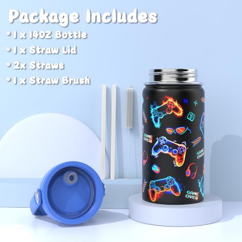 Bento Lunch Box for Kids Adult, Leakproof 3-4 Compartment Bento Box Set with Insulated Food Jar,Water Bottle, Lunch Bag, School Lunch Container for Toddler Teen Girls Boys Ages 3+(Game) - color: Game