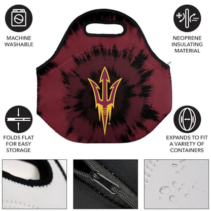 Campus Lab Arizona State University Tie-Dye Soft Neoprene Lunch Bag, School - color: Arizona State University Sun Devils