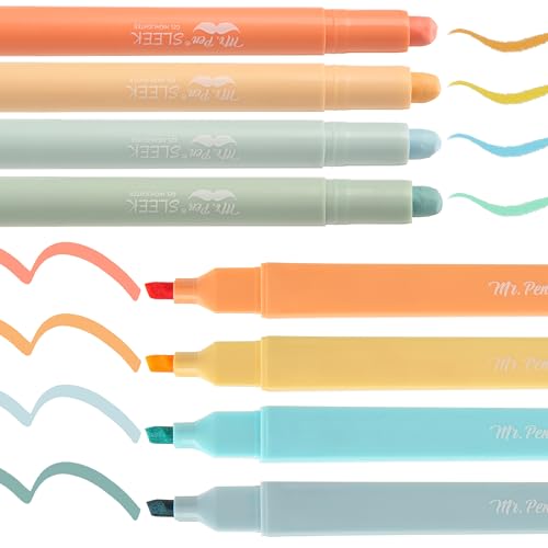 Mr. Pen- Aesthetic Highlighters and Gel Highlighters, 8 Pack | Pastel Color Bible Highlighter No Bleed, No Bleed Highlighter for Bibles, Fast Dry for Bible Journaling, Planner