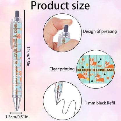Idealmuzik Dog Pens for Dog Lovers – Cute Ballpoint Pen Set for Kids, Teens, and Adults – Fun Stationery Gift for Journaling, Writing, or School – Thanksgiving Christmas New Year Gifts, 8 Pack - style: Dog