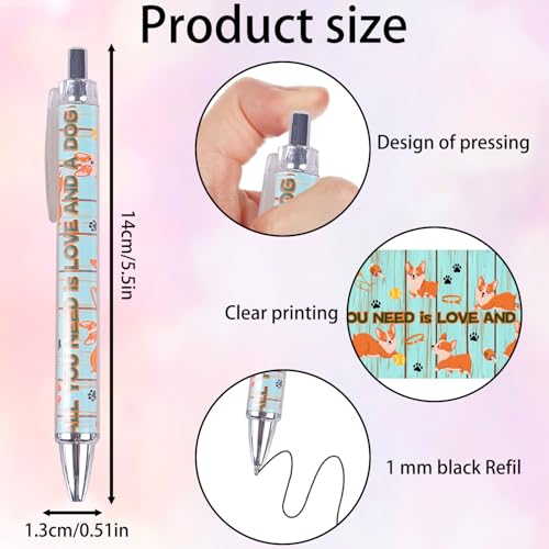 Idealmuzik Dog Pens for Dog Lovers – Cute Ballpoint Pen Set for Kids, Teens, and Adults – Fun Stationery Gift for Journaling, Writing, or School – Thanksgiving Christmas New Year Gifts, 8 Pack - style: Dog