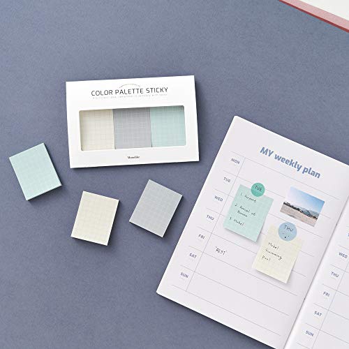 Monolike Color Palette Sticky Grid 300 D Set 4p - Self-Adhesive Memo Pad 30 Sheets - color: Grid 300 D