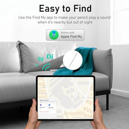 MEKO iPad Pencil Find My, Stylus Pen for iPad with Easy Shortcuts，Compatible with 2018-2025 Apple iPad A16/10/9/8 & Air 13/11 & Pro 12.9/13/11 & Mini 7/6/5, Anti-Lost & Fast Charging 10H Battery