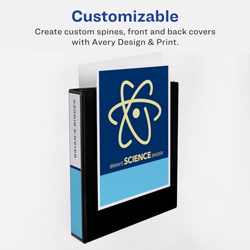 Avery Heavy-Duty View 3 Ring Binders, Customizable Cover, 1.5 Inch Slant Rings, 1 Sage Binder (79819) (Pack of 2) - size: 0 (Pack of 2)