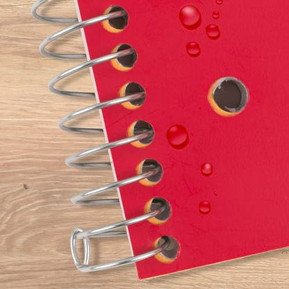 Five Star Spiral Notebook + Study App, 5 Subject, Wide Ruled Paper, 8" x 10-1/2", 200 Sheets, Fights Ink Bleed, Water Resistant Cover, Fire Red (72041) - color: Fire Red, size: 8" x 10.5" (Pack of 1)
