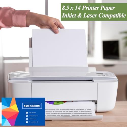 8.5" x 14" Blank Print Paper - 50Sheets/100Pages Blank Loose-Leaf Papers, Legal Size Printing in Office/Home/School, 100gsm Blank Paper - size: 1-Pack(8.5" x 14")