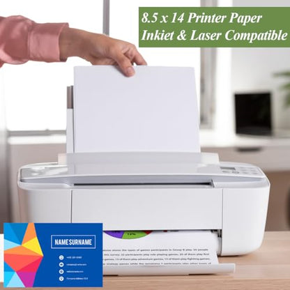 8.5" x 14" Blank Print Paper - 50Sheets/100Pages Blank Loose-Leaf Papers, Legal Size Printing in Office/Home/School, 100gsm Blank Paper - size: 1-Pack(8.5" x 14")