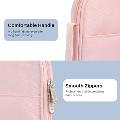 Dadanism 9-11 Inch Tablet Sleeve Padded Carrying Case with Handle, Protective Travel Bag for iPad A16 11" 2025, iPad Air M4/Pro M5 11", iPad 10th Gen 10.9", iPad 10.2", Galaxy Tab A11+ 11", Pink - color: Pink