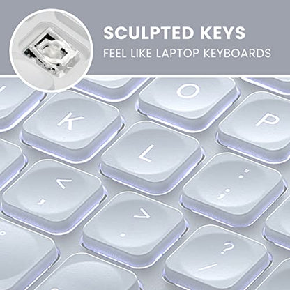 Perixx PERIBOARD-332MW Wired Backlit Scissor Keyboard - Compatible with Mac OS X and iOS Device - Mini 11.22x4.57x0.83 Inches - Scissor Keys with Big Font - White Backlit - style: Wired Backlit mac