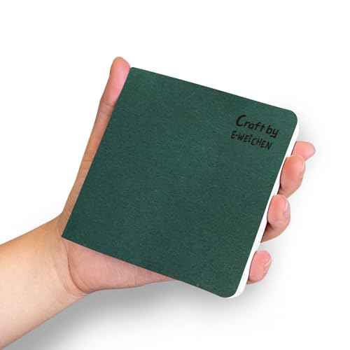 Watercolor Paper Sketchbook,3.9x3.9 Inch Mini Mixed Media Notebook,140lb/300gsm Artist Heavyweight Paper,30 Sheets Small Travel Drawing Journal for Adults,Painting,Watercolors,Art Supplies,Dark Green - color: 3.9x3.9 inch-300gsm-fine dark green