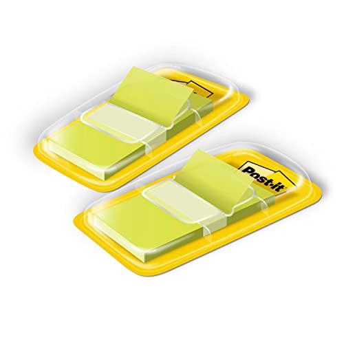 Post-it Flags, 50/Dispenser, 2 Dispensers/Pack, 1 in Wide, Bright Green (680-BG2) - color: Bright Green, size: 0.3" x 2.7"