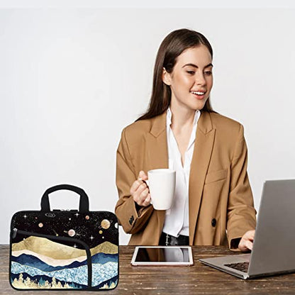AMARY Laptop Sleeve 11.6"-12.2" Chromebook Case Ultrabook Case Notebook Sleeve PC Messenger Bag Tablet Case Neoprene Handle Sleeve (Mountains Galaxy) - color: Mountains Galaxy