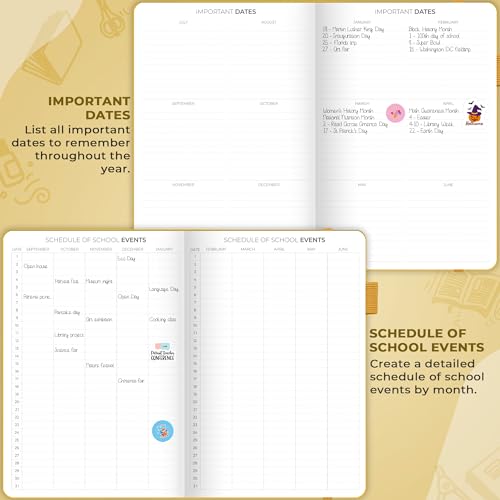 Clever Fox Teacher Planner, School & Homeschool Book, B5 Size Amber Yellow | Undated, 7x10, lay-flat binding, heavy-duty hardcover, teacher lesson weekly & daily planner, homeschool supplies - color: Amber Yellow, size: Smaller than A4 (7″ x 10″)