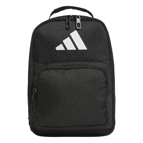 adidas Kids Santiago Lunch Bag for Girls & Boys – Insulated Cooler Lunchbox, 8L - color: 4.0/Black/ White