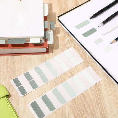 300 Pcs Sticky Index Book Tabs Bible Tabs Gradient Repositionable Page Tab Labels for Notebooks File Classification(Sage Green) - color: Sage Green