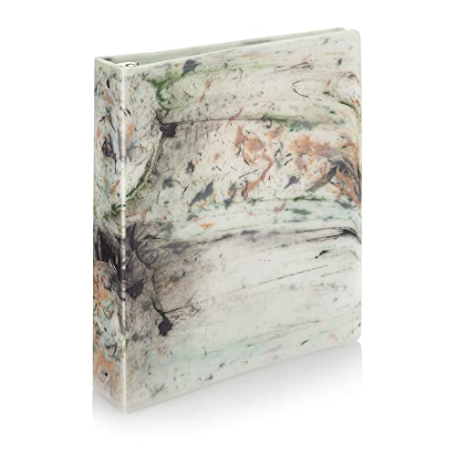 Carstens Limited Edition 2-Inch Green Marble Heavy Duty 3-Ring Binder – Side Opening, Waterproof, Durable Plastic, No-Gap Rings, Holds 300 Sheets, BPA-Free, Made in USA (2843-3R) - color: Marble Green, size: Individual