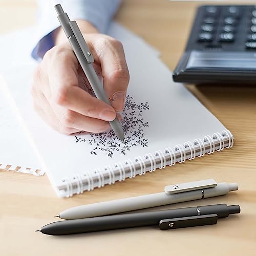MIUTME 6Pcs Gel Pens, Retractable Gel Pens Quick Dry Ink Pens Fine Point Premium Smooth Writing Pens, Aesthetic Pens for School & Office Supplies - color: Grey,Black,White