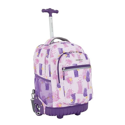 Travelers Club 4 Piece Rolling Backpack Set With Accessories, Water - color: Water