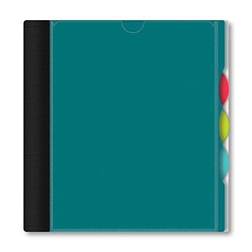 IQ+ iScholar iQ+ 3-Subject Poly Cover Wirebound Notebook, College Ruled, 11 x 8.5 Inch, 150 Sheets, Teal (59904-TL) - color: Teal, size: 3 Subject, style: College Ruled