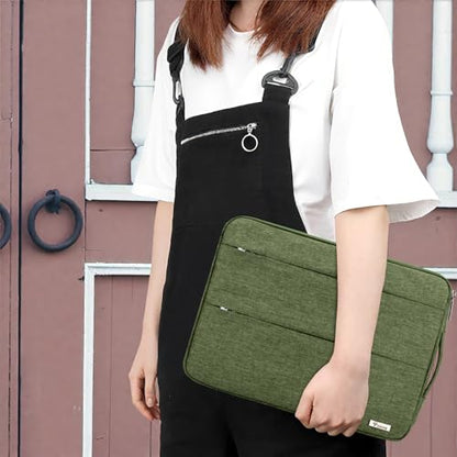 Voova Laptop Sleeve Carrying Case 13 13.6 Inch Compatible with MacBook Air 13 M1/M2/M3/M4, MacBook Pro 13/14, IPad Pro 13, Waterproof Slim Computer Cover Bag, Army Green - color: Army Green, size: 12.6-13.6 Inch