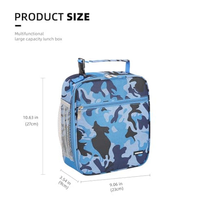Lovoeo Lunch box Lunch bag for men women Insulated Lunchbox Lunch bags for Work Picnic Travel (Blue camo) - color: Blue camo