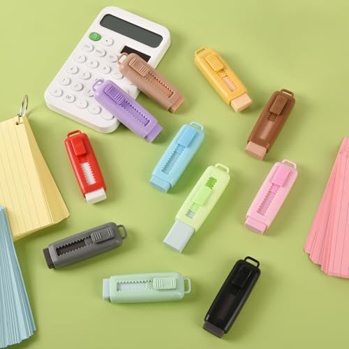 24 Pcs Cute Retractable Eraser for Pencils Cute School Supplies Kawaii Erasers for Kids Fun Cartoon Erasers Back to School Supplies Kid Party Favors Gift (Style 2) - color: Style 2