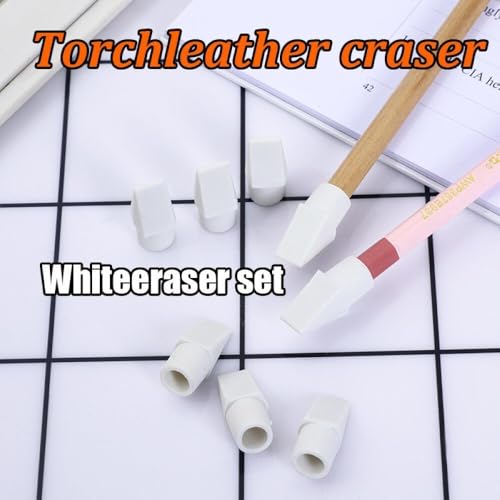 40 Pack Pencil Eraser Caps, White Pencil Top Erasers, Pencil Eraser Toppers for Writing, Drawing, Office, Home, Bulk Pencil Cap Erasers for Pencil Correction, Stationery Supplies