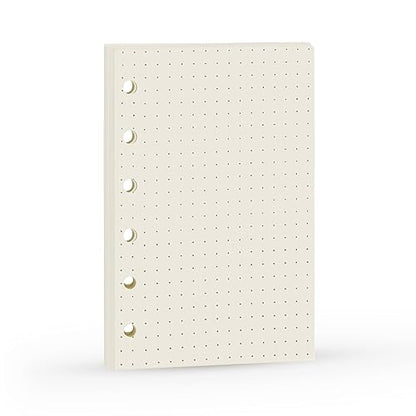 A7 Dotted Design Planner Refill 6 Holes Notebook Binder Refills, A7 Dot Matrix Planner Inserts for Filofax 100gsm Paper Pocket Size, 4.84 x 3.23'', Harphia - color: Dot Matrix, size: A7