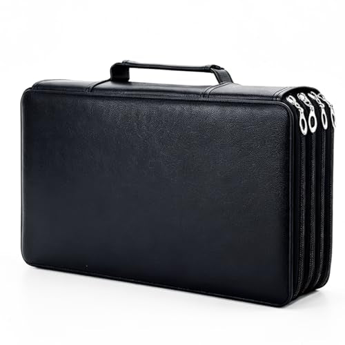 YOUNGCOL 300-Capacity Colored Pencil Case Pen Organizer(Black) - color: Black, size: 300 Capacity