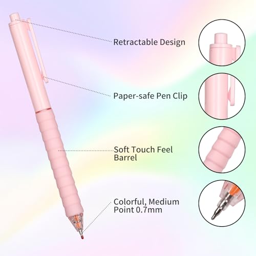 gel pens,10pcs 0.5mm Quick Dry Retractable Pens Fine Point Gel Ink for Writing, Ideal Office School Desk Accessories Gift - color: 10pcs