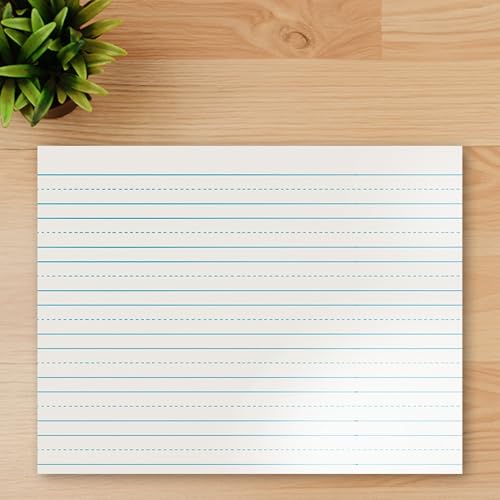 School Smart - 85350 Skip-A-Line Ruled Writing Paper, 3/4 Inch Ruled Long Way, 10-1/2 x 8 Inches, Pack of 500 White - size: 10.5" x 8" - 3/4" Ruled