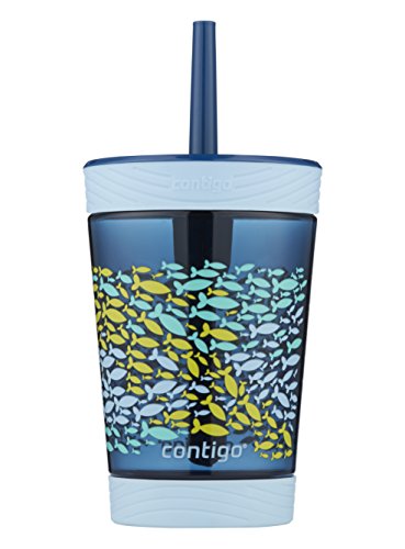 Contigo® Kids Spill-Proof Tumbler with Straw, 14oz. - color: Nautical Fish, size: 14 Ounces