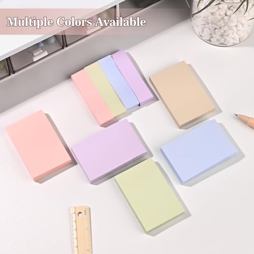 BAYTORY 6 Pads Pastel Sticky Notes, Small Self-Stick Note (3x2 & 3x0.7 in) | Index Tabs Easy to Post for School Office Notebook - size: 3x2 & 3x0.7 Inch