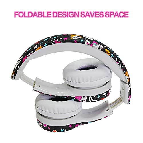 Girls Headphones for Kids,Toddler Kid Headphones with mic & Audio Sharing Port+ Volume Limited,Boys Girls Baby Children Toddlers School use（(Girls Headphones) - color: multi colour