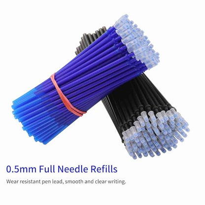 BRRNOO Erasable Pens, Pen Refills with Fine Point 0.5mm Replacement Gel Pen Refills Blue Ink Erasable Gel Ink Pens for Office School Writing (100pcs) - color: Blue, size: 100pcs