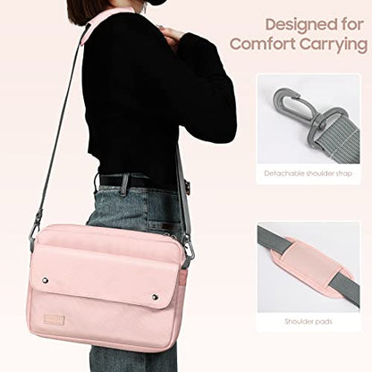 TiMOVO 9-11 Inch Tablet Sleeve Bag with Shoulder Strap Fits iPad 11-inch A16 2025, iPad 10th Gen. 10.9"/10.2", iPad Air 11/5th/4th Gen. 10.9", Galaxy Tab A9 Plus 11", Pink - color: Pink