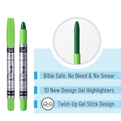 Mr. Pen- Bible Journaling Kit, 18 Pack - 10 Gel Highlighters | 8 No Bleed Pens, Bible Pens and Highlighters