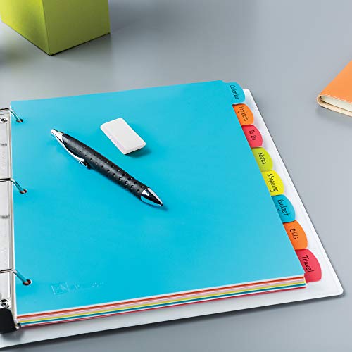 Avery Big Tab Write & Erase Durable Plastic Dividers,8-Tab Set,Multicolor Brights,3 Sets (21210),(Pack of 8) - size: 8 tab (Pack of 8), style: 3 Sets