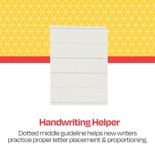 School Smart - 85350 Skip-A-Line Ruled Writing Paper, 3/4 Inch Ruled Long Way, 10-1/2 x 8 Inches, Pack of 500 White - size: 10.5" x 8" - 3/4" Ruled