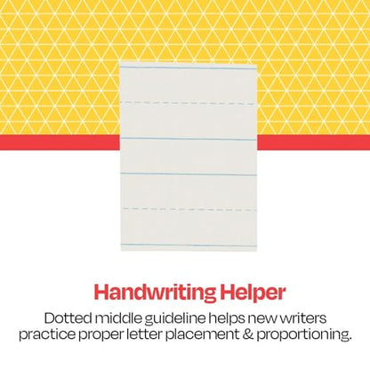 School Smart - 85350 Skip-A-Line Ruled Writing Paper, 3/4 Inch Ruled Long Way, 10-1/2 x 8 Inches, Pack of 500 White - size: 10.5" x 8" - 3/4" Ruled