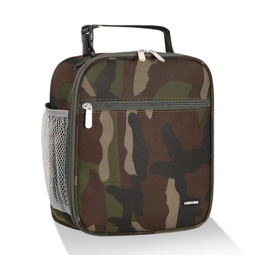 Lovoeo Lunch box Lunch bag for men women Insulated Lunchbox Lunch bags for Work Picnic Travel (Green camo) - color: Green camo